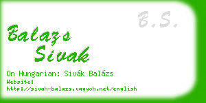 balazs sivak business card